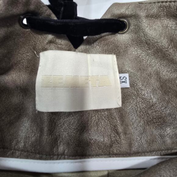 Zemeta Attic Box Tie Micro Skirt in Taupe - Picture 7 of 10